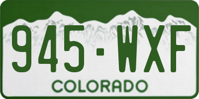 CO license plate 945WXF