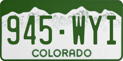 CO license plate 945WYI