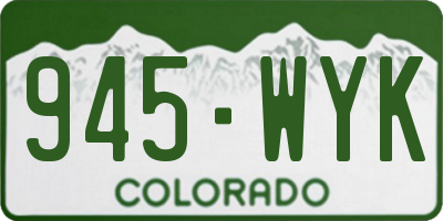 CO license plate 945WYK