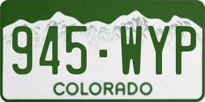 CO license plate 945WYP