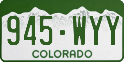 CO license plate 945WYY