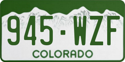 CO license plate 945WZF