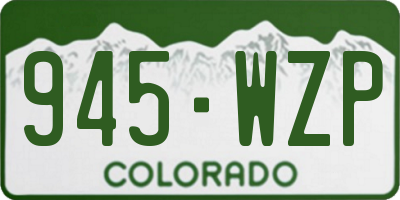 CO license plate 945WZP