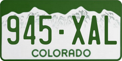 CO license plate 945XAL
