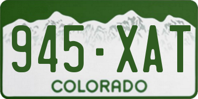 CO license plate 945XAT