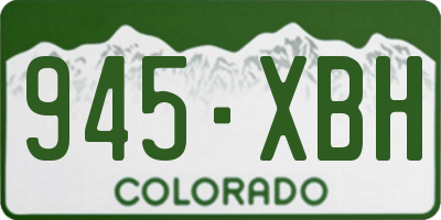 CO license plate 945XBH