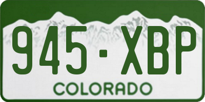 CO license plate 945XBP