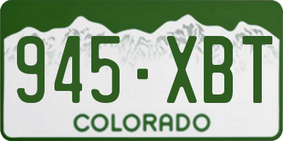 CO license plate 945XBT
