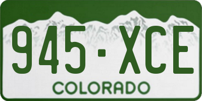 CO license plate 945XCE