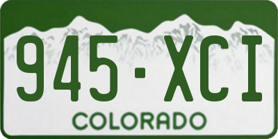 CO license plate 945XCI