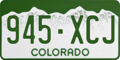 CO license plate 945XCJ