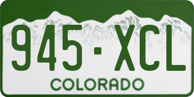 CO license plate 945XCL