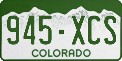 CO license plate 945XCS