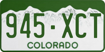 CO license plate 945XCT