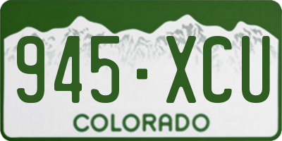 CO license plate 945XCU