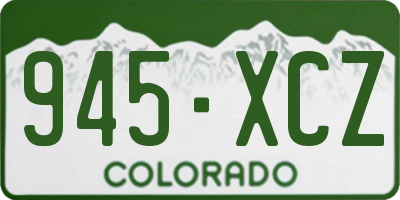 CO license plate 945XCZ