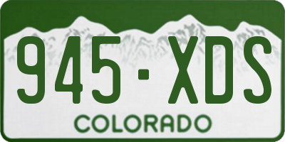 CO license plate 945XDS