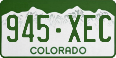 CO license plate 945XEC