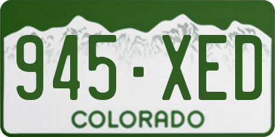 CO license plate 945XED