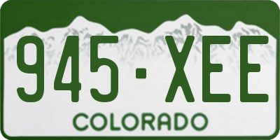 CO license plate 945XEE