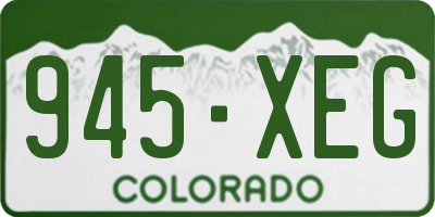 CO license plate 945XEG