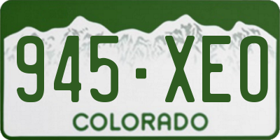 CO license plate 945XEO