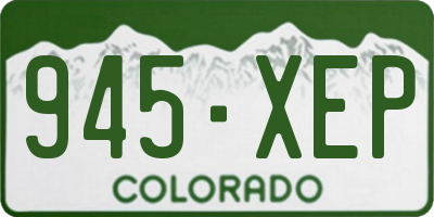 CO license plate 945XEP