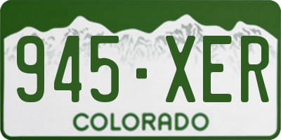 CO license plate 945XER
