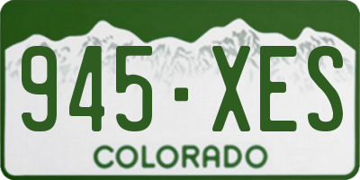 CO license plate 945XES