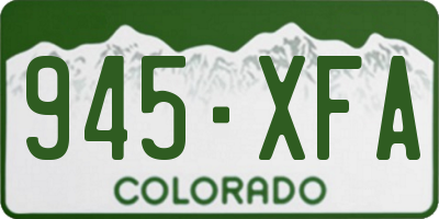 CO license plate 945XFA
