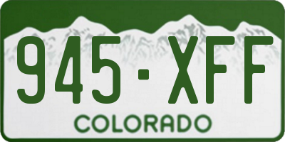CO license plate 945XFF