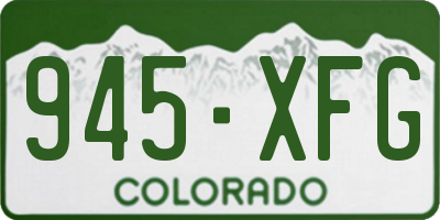 CO license plate 945XFG