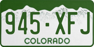 CO license plate 945XFJ