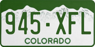 CO license plate 945XFL