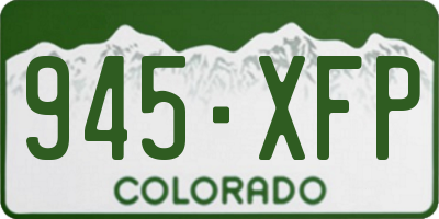 CO license plate 945XFP