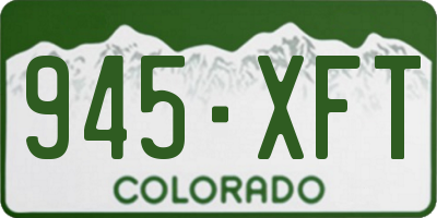 CO license plate 945XFT