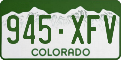 CO license plate 945XFV