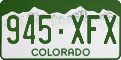CO license plate 945XFX