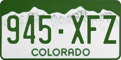 CO license plate 945XFZ