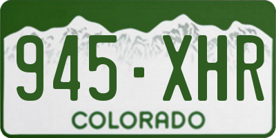 CO license plate 945XHR