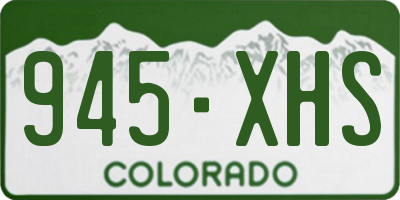 CO license plate 945XHS