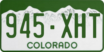 CO license plate 945XHT