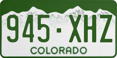CO license plate 945XHZ