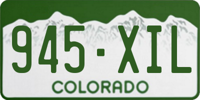 CO license plate 945XIL
