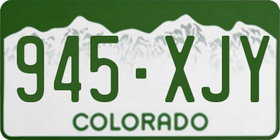 CO license plate 945XJY