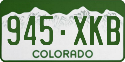 CO license plate 945XKB