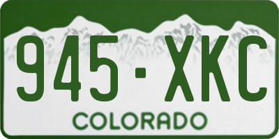 CO license plate 945XKC