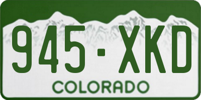 CO license plate 945XKD