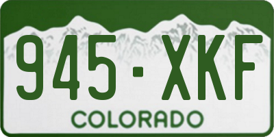 CO license plate 945XKF