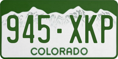 CO license plate 945XKP